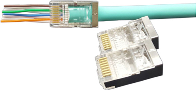 

Разъем легкой оконцовки RJ-45 (8P8C) под витую пару Hyperline PLEZ-8P8C-U-C5-SH-100 прозрачный