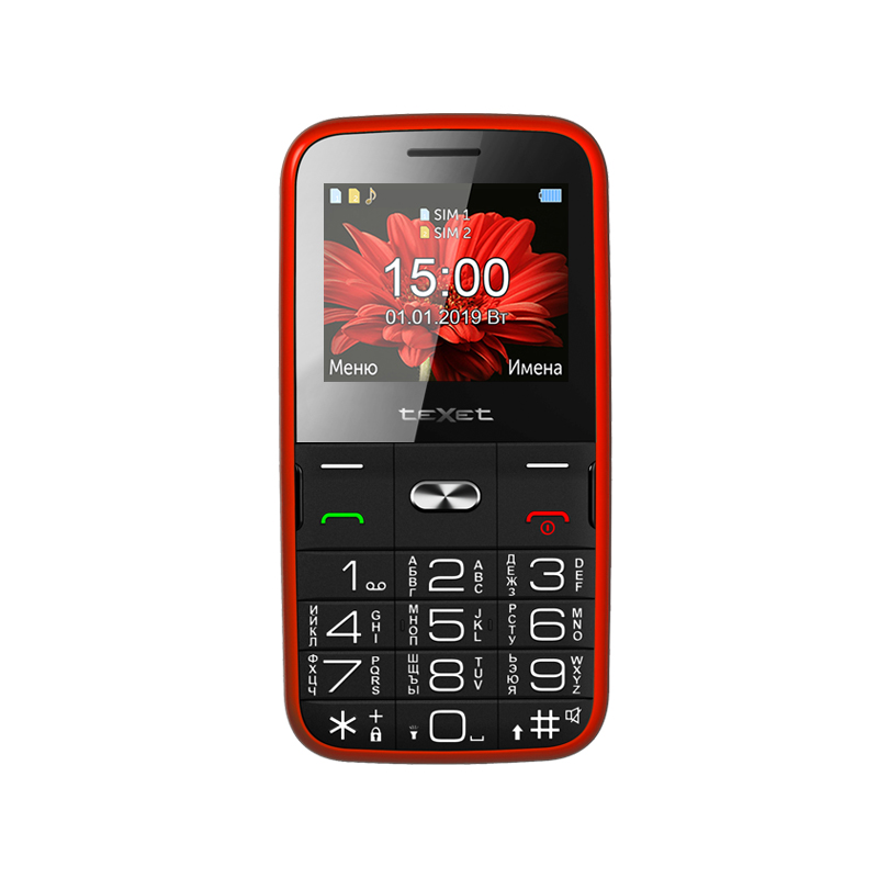

Мобильный телефон Texet TM-B227 красный, TM-B227