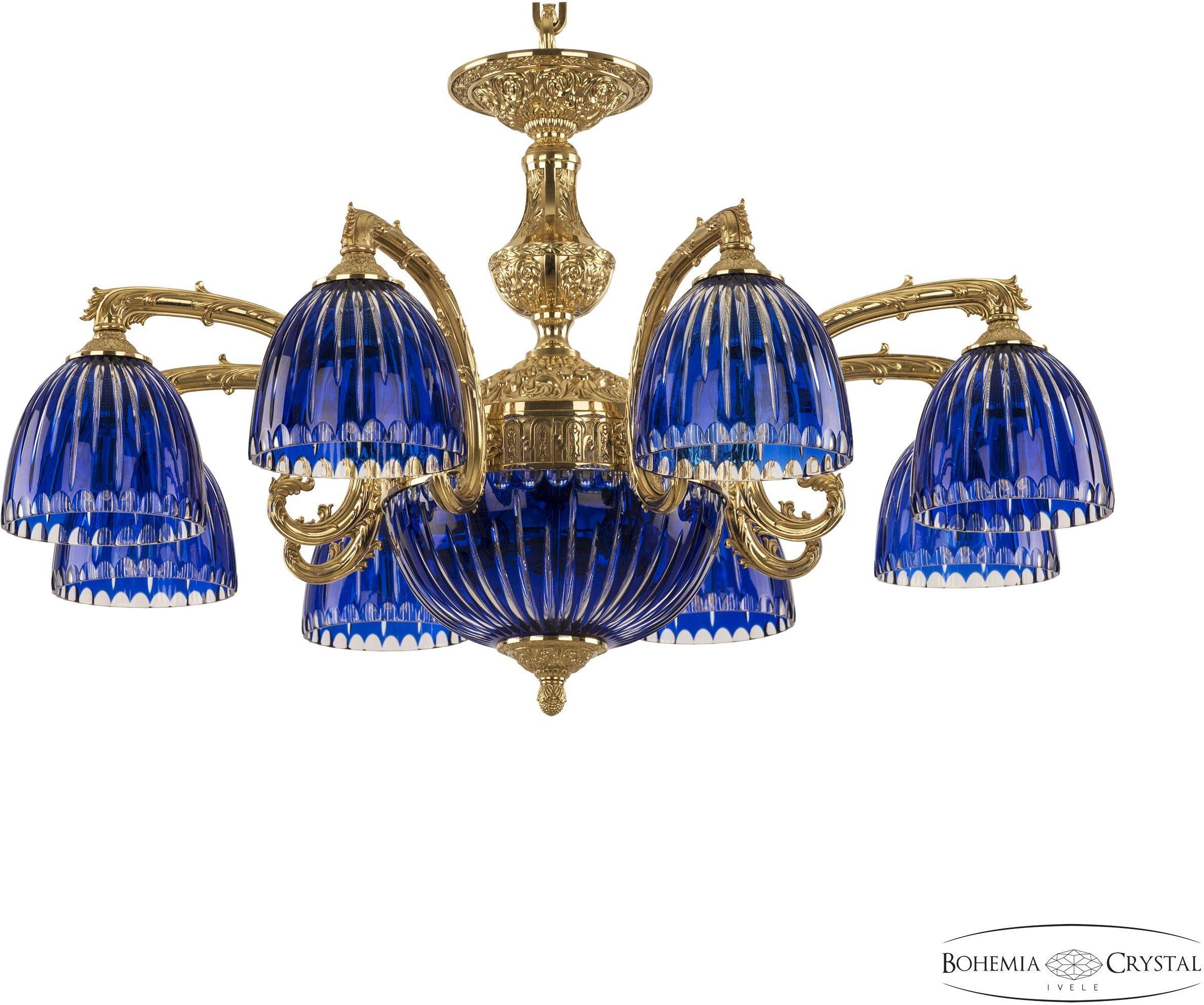 

Подвесная люстра Bohemia Ivele Crystal 72211P/8/210 G P1 U Clear-Blue/H-1J