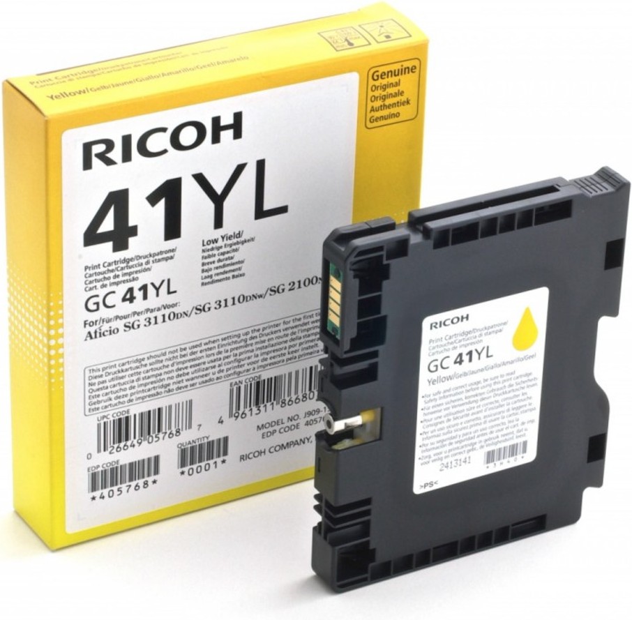 

Картридж для принтера Ricoh GC 41YL (405768), Картридж Ricoh GC 41YL 405768