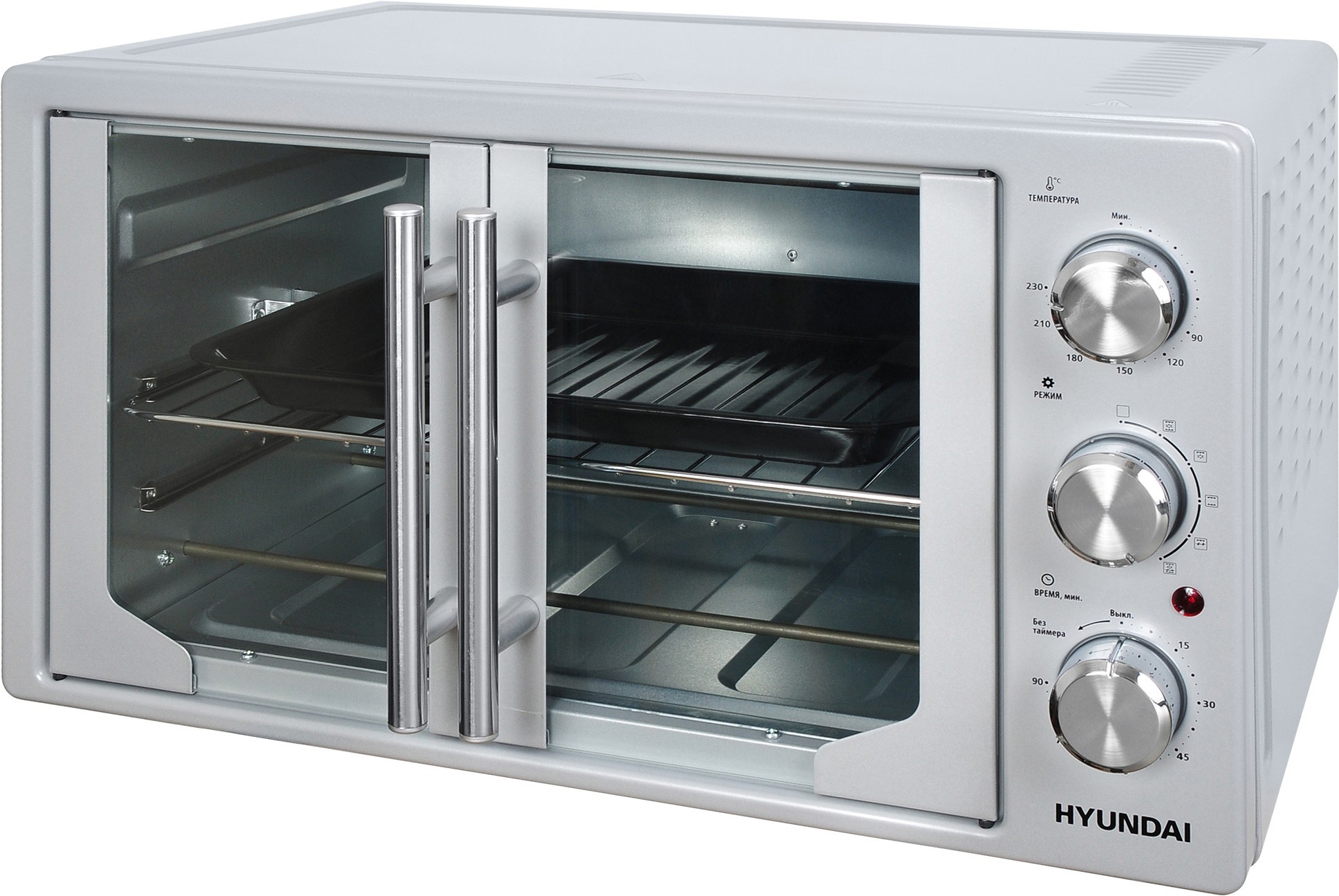 

Мини-печь Hyundai MIO-HY052 серебристый