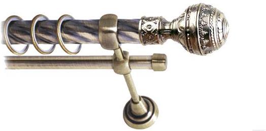 

Карниз Lm Decor Ампир 161 2р витой 25/16мм 2.8м антик, Ампир 161 2р витой 25/16мм 2.8м