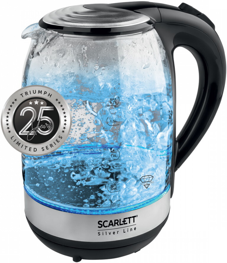 

Электрочайник Scarlett SC-EK27G48 Silver Line, Электрочайник SC-EK27G48 Silver Line