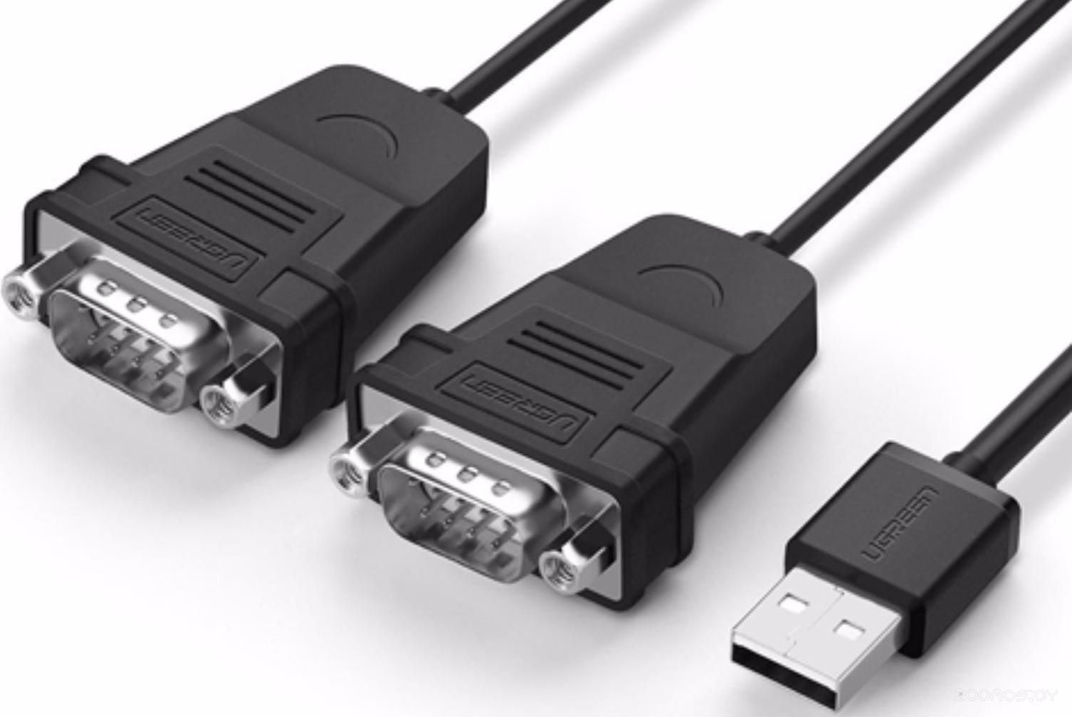 

Кабель для компьютера Ugreen US229-30769 Black [30769], Кабель UGREEN US229-30769; USB-A 2.0 to 2x DB9 RS-232, 1.5m, Black
