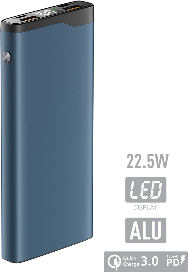

Внешний аккумулятор Olmio QL-10 10000mAh голубой (043983)
