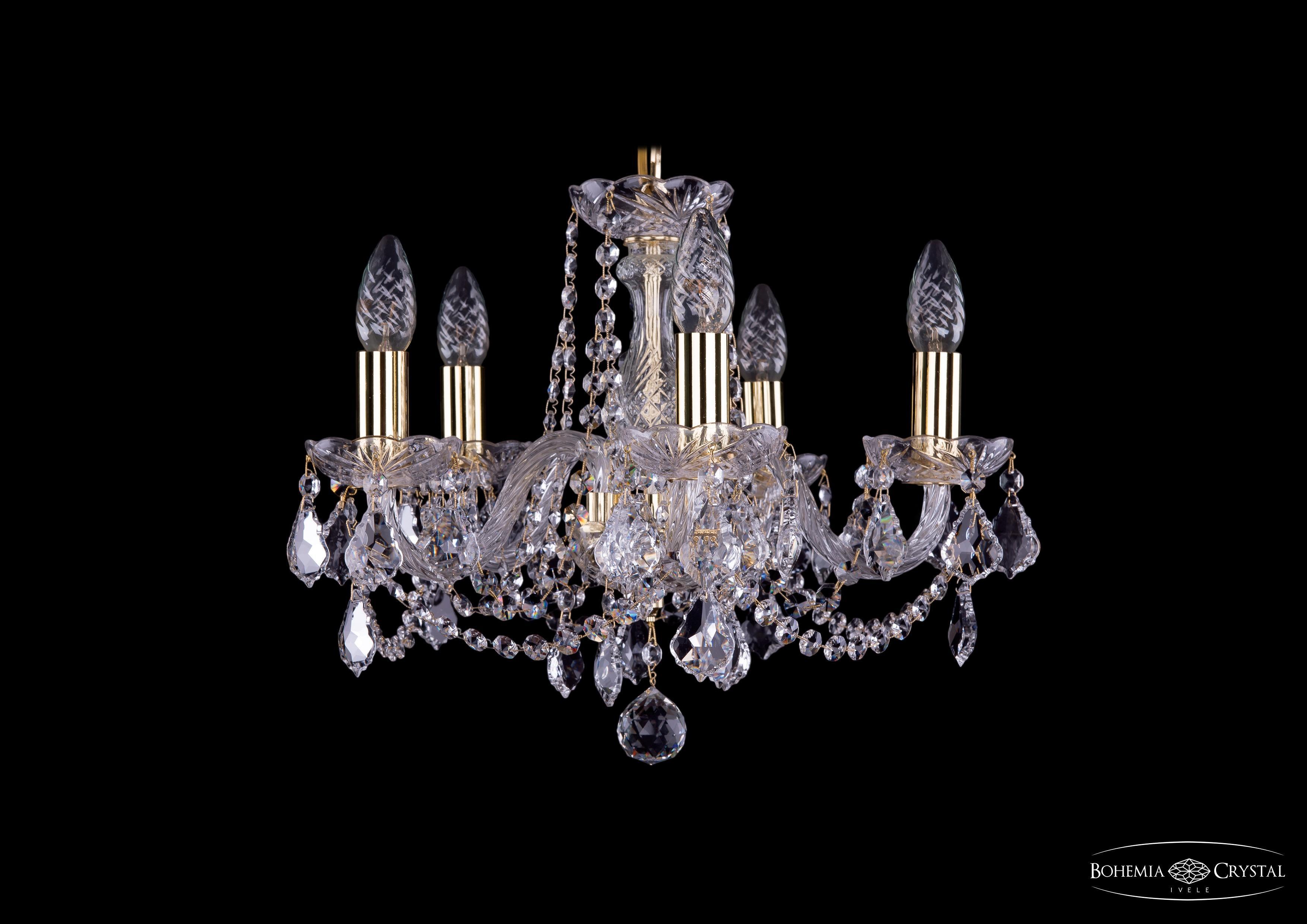 

Подвесная люстра Bohemia Ivele Crystal 1402/5/141/G/Leafs