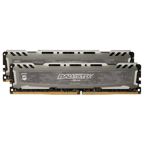 

Оперативная память Crucial 16GB Kit 8GBx2 DDR4 PC4-19200 Grey [BLS2K8G4D240FSBK]