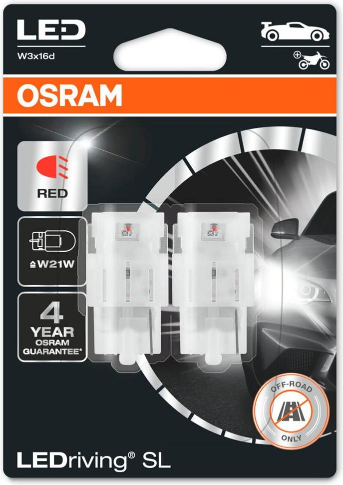 

Автомобильная лампа Osram W3x16d 2шт [7705CW-02B], W3x16d 2шт