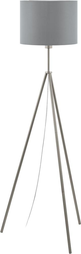 

Торшер EGLO SCIGLIATI, 1х60W (E27), Ø340, H1440 сталь, никель мат./текстиль, серый, серебряный [98392], SCIGLIATI, 1х60W (E27), Ø340, H1440