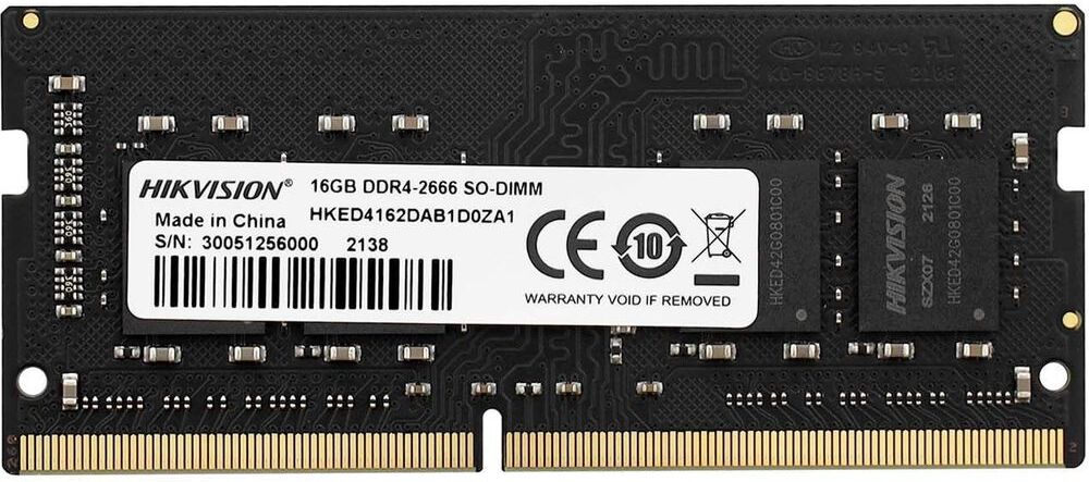 

Оперативная память Hikvision 16GB DDR4 SODIMM PC4-25600 (HKED4162CAB1G4ZB1/16G)