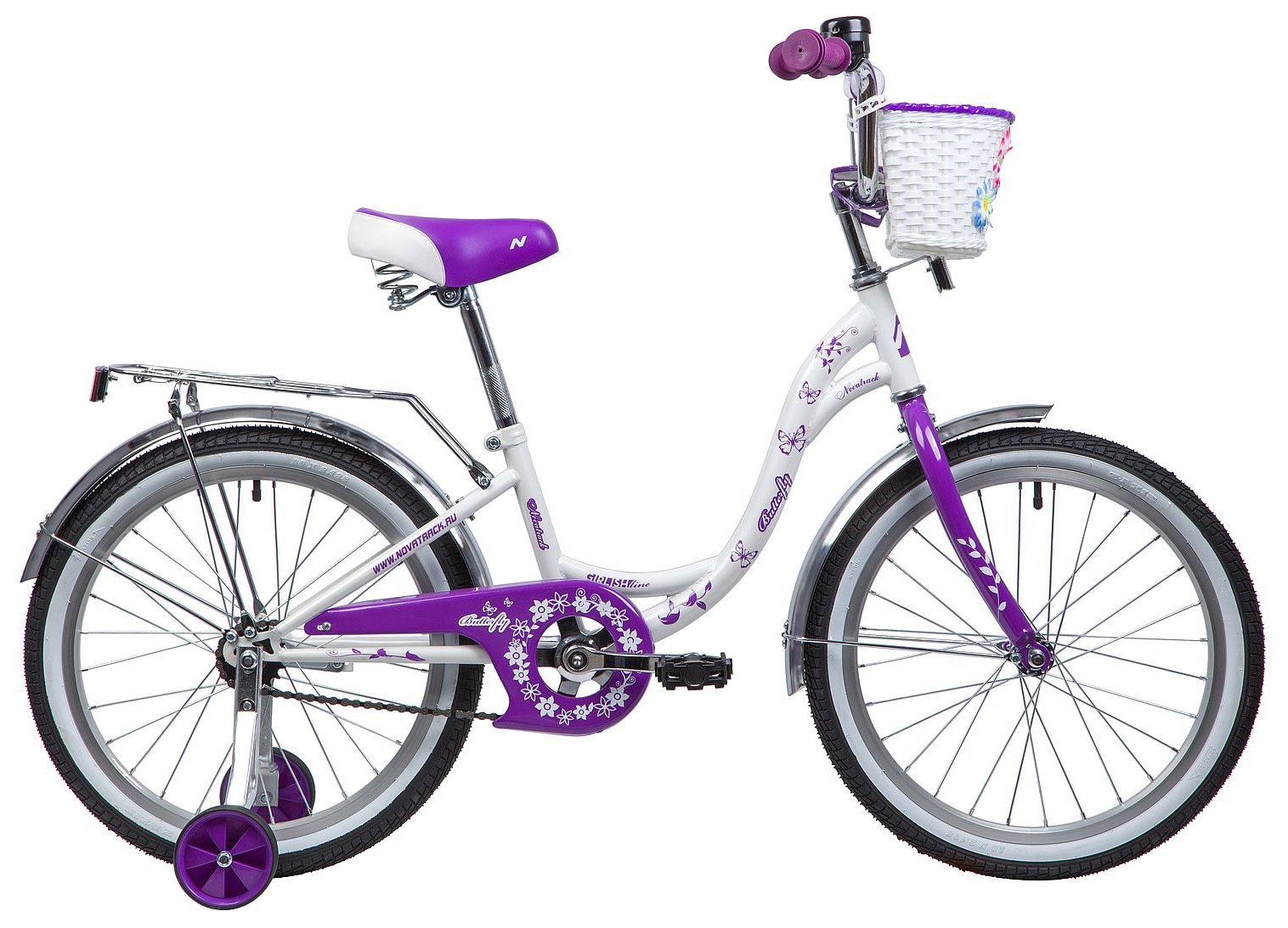 

Велосипед Novatrack Butterfly 20 белый/фиолетовый [207BUTTERFLY.WVL9], Butterfly 20