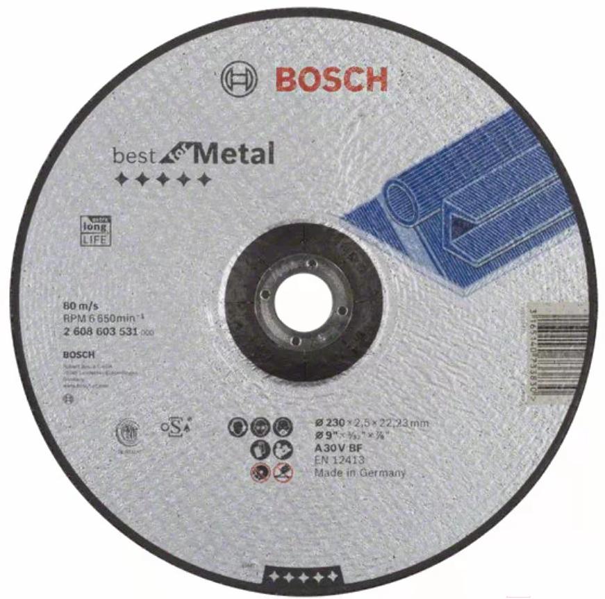 

Отрезной круг Bosch 230х2.5x22.2 мм для металла вогнутый Best [2.608.603.531], 230х2.5x22.2 мм для металла вогнутый Best