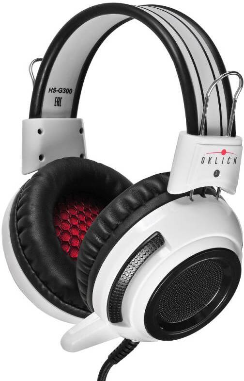

Наушники с микрофоном Oklick HS-G300 Armageddon (белый/черный), Наушники Oklick HS-G300 Armageddon белый/черный