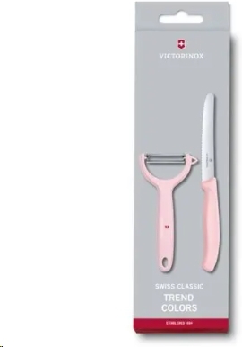 

Кухонный нож Victorinox Swiss Classic 2 шт+ овощечистка розовый [6.7116.23L52], Кухонный нож Victorinox Swiss Classic 6.7116.23L52