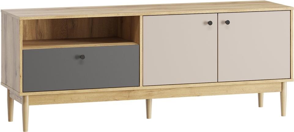 

ТВ-тумба Woodcraft Ферран Wood серый/бежевый [170076], Ферран Wood