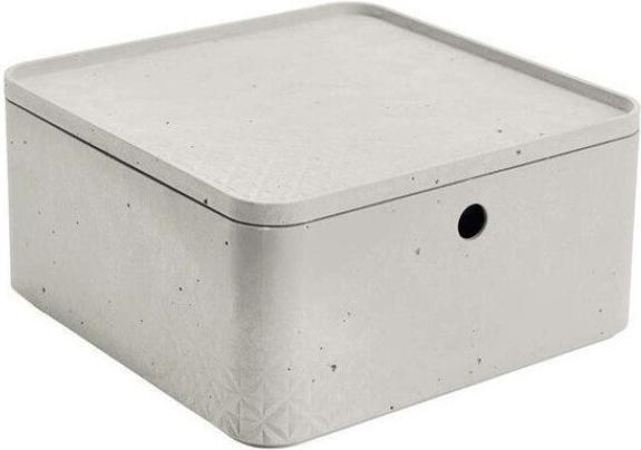 

Корзина Curver квадратная с крышкой L Beton 8,5L серый [243401], Ящик для хранения Curver L Beton 243401 (8.5 л, серый)