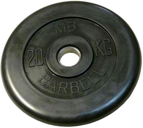 

Диск для штанги MB Barbell обрез. 26 мм 20 кг [MB-PltB26-20], обрез. 26 мм 20 кг