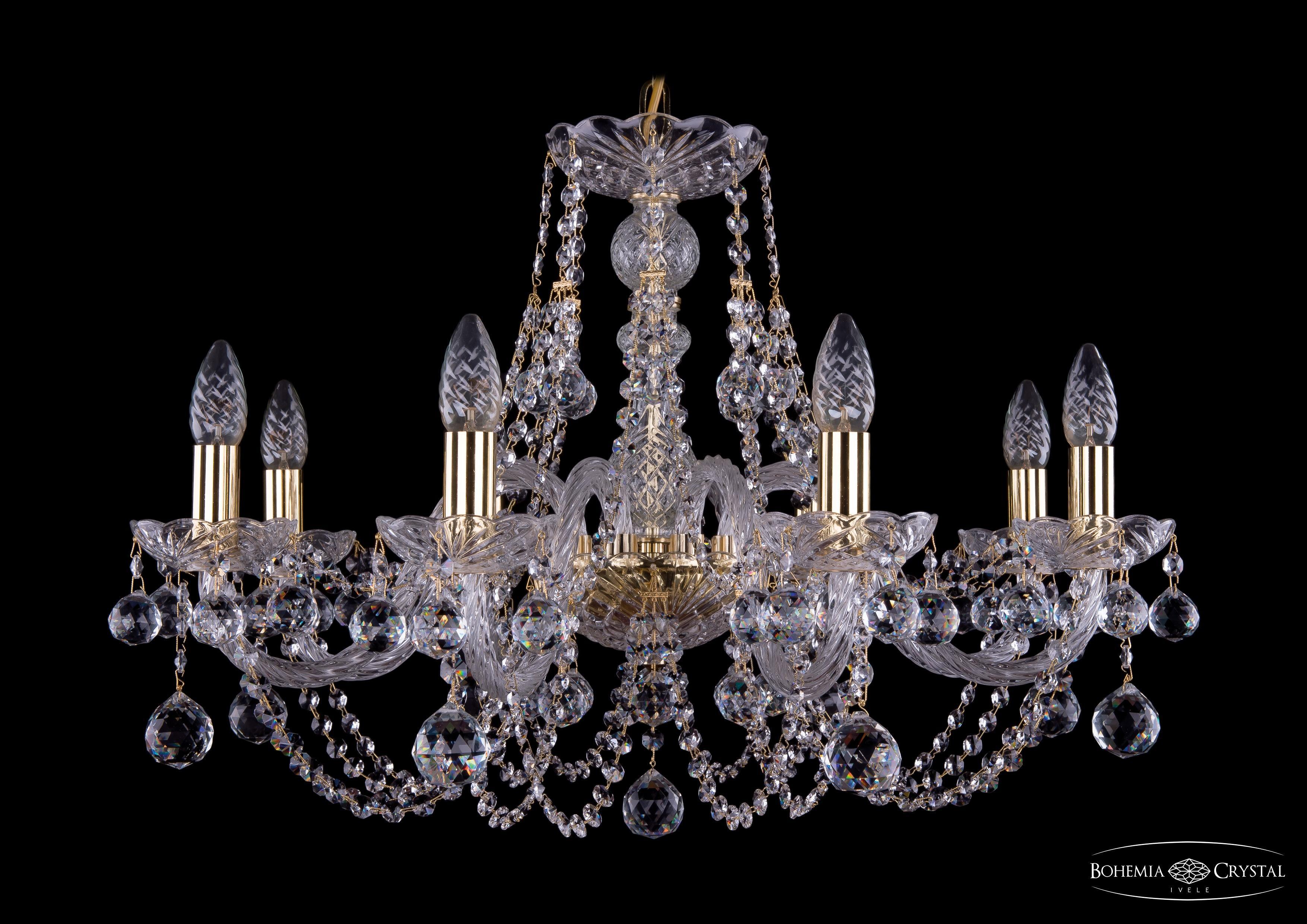 

Подвесная люстра Bohemia Ivele Crystal 1406/8/240/G/Balls