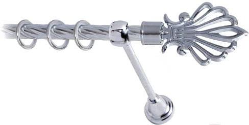 

Карниз Lm Decor Веер 006 1р витой 2м хром, Веер 006 1р витой 16мм 2.0м