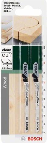 

Полотно для пилы Bosch T101AO Top for Wood 82 1,4 мм 2 шт [2.609.256.723], T101AO Top for Wood 82 1,4 мм 2 шт