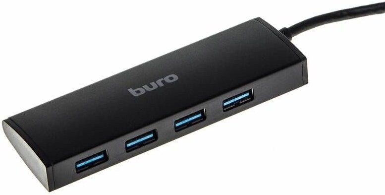 

USB-хаб Buro BU-HUB4-0.5-U3.0 черный, Разветвитель Buro BU-HUB4-0.5-U3.0 черный
