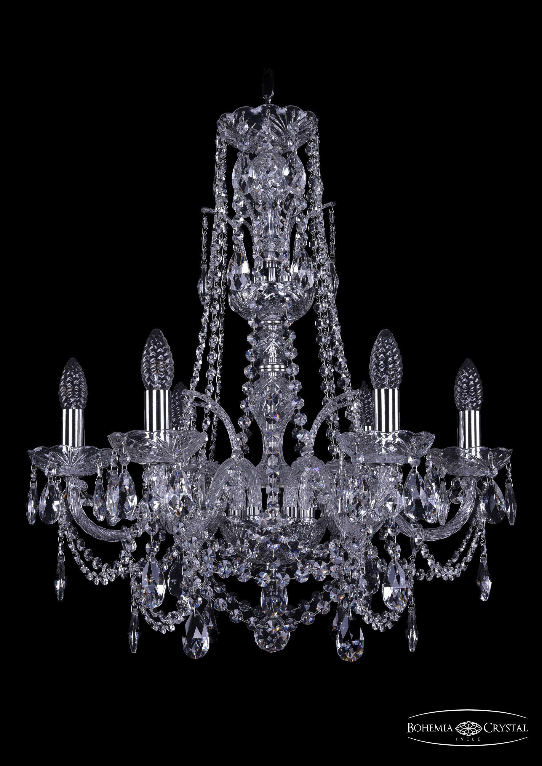 

Подвесная люстра Bohemia Ivele Crystal 1411/6/195/XL-63/Ni