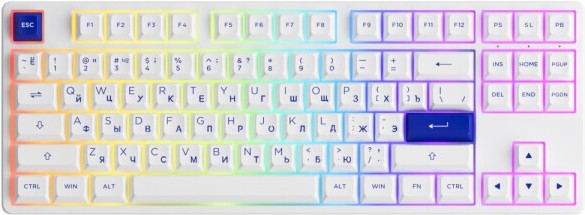 

Клавиатура Akko 5087S White Blue (Akko CS Jelly Pink)