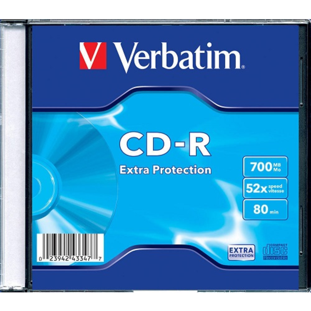 

Оптический диск Verbatim CD-R 700Mb 52x Slim Case 200 шт 43347, CD-R 700Mb 52x Slim Case 200 шт 43347