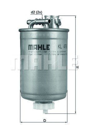 

Фильтр топливный Knecht/Mahle KL476D, KL476D