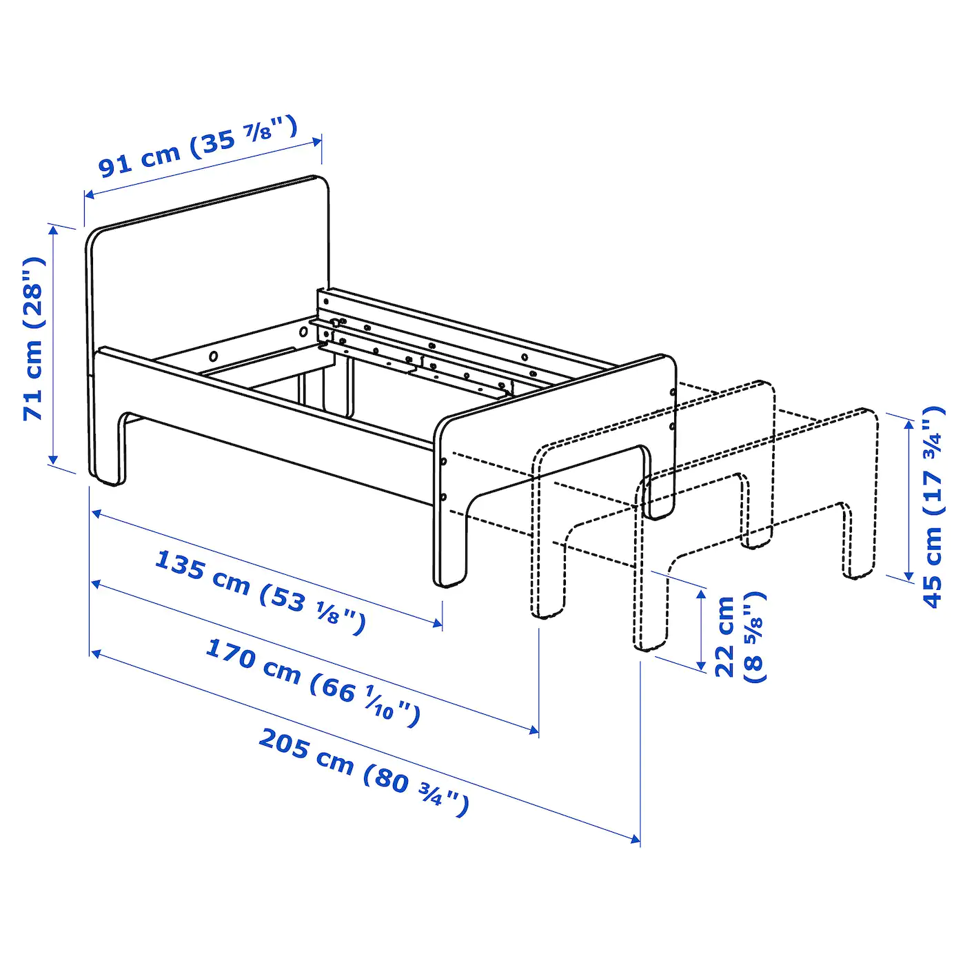 

Кровать Ikea Слэкт [293.265.12], Слэкт