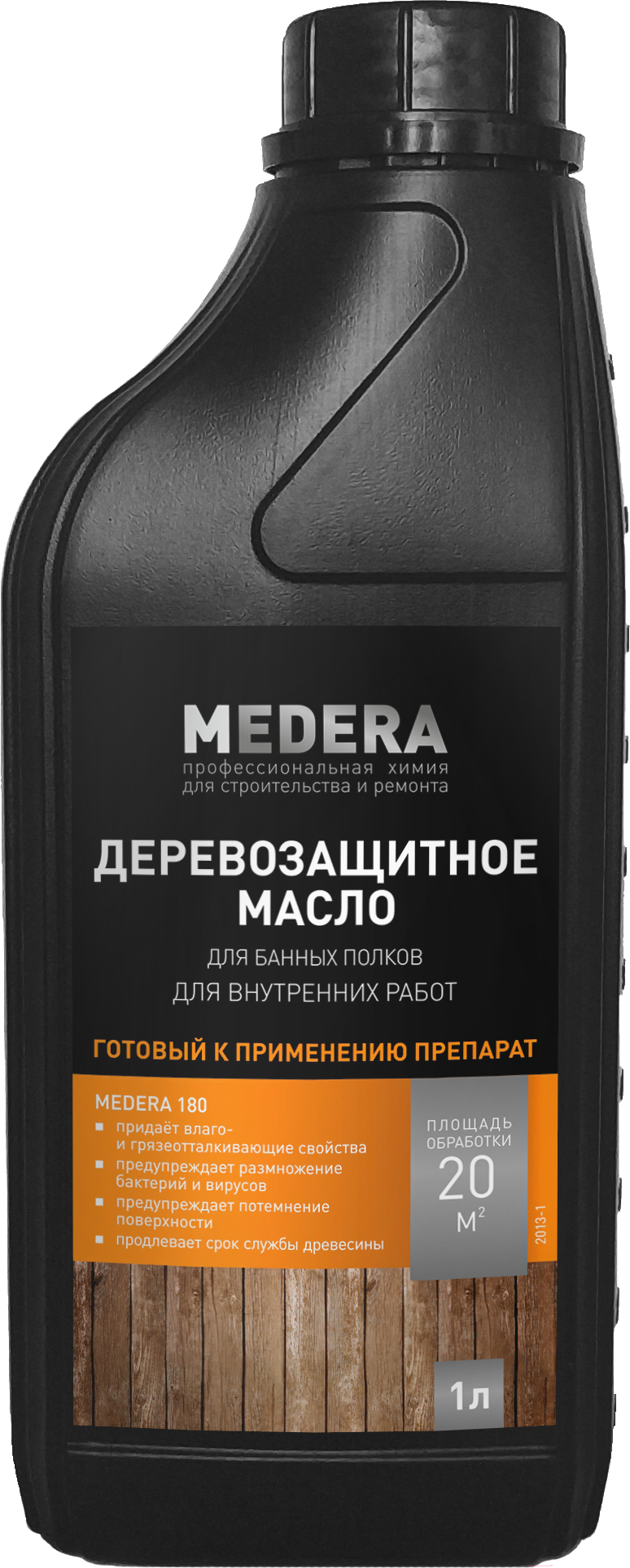 

Масло деревозащитное для банных полков Medera 180 (2013-1)
