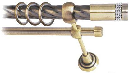 

Карниз Lm Decor Имидж 116 2р витой 25/16мм 2.4м антик, Имидж 116 2р витой 25/16мм 2.4м