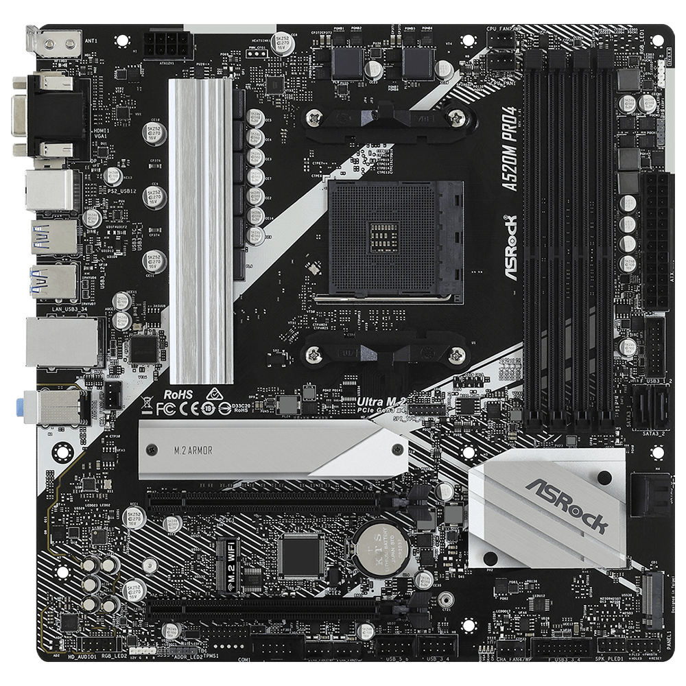 

Материнская плата ASRock A520M PRO4