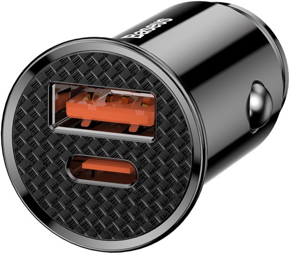 

Автомобильное зарядное устройство Baseus CCALL-YS01 Circular Plastic Car Charger USB + Type-C 30W Black (Baseus Circular Plastic A+C 30W PPS Car Charger Black (CCALL-YS01))