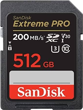 

Карта памяти SanDisk SDXC 512GB Extreme Pro UHS-I Class 3 (SDSDXXD-512G-GN4IN)