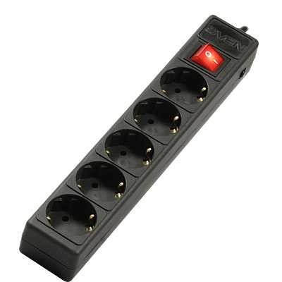 

Сетевой фильтр Sven Optima Base 5 m 3 sockets Black [218], Optima Base 5 m 3 sockets