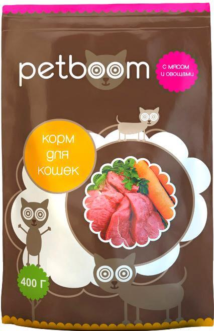 

Корм для кошек PetBoom для взрослых кошек с мясом и овощами 0,4 кг, Корм для кошек Жабинковский комбикормовый завод PetBoom для взрослых кошек с мясом и овощами 0,4 кг (КСК-3 Б4 ЖБН 139)