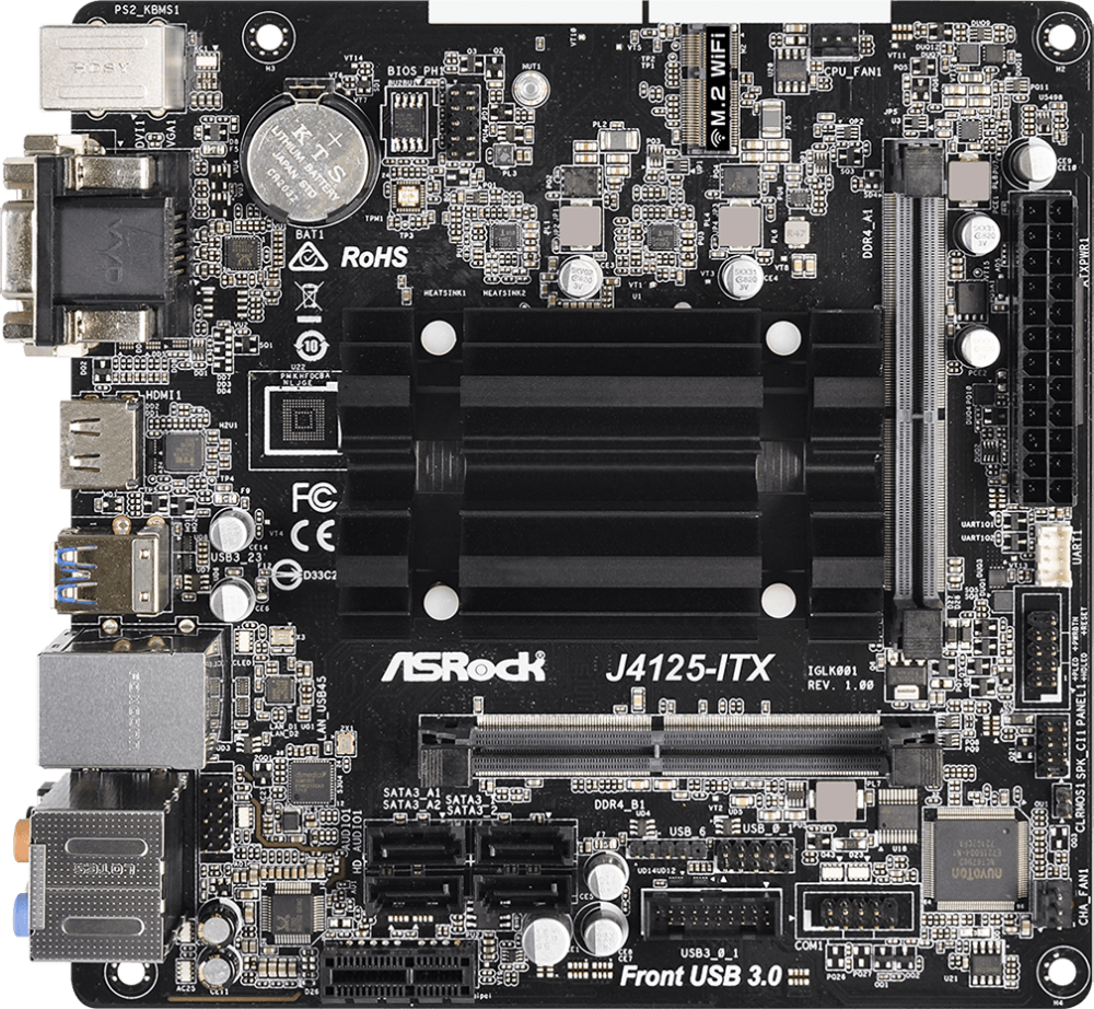

Материнская плата ASRock J4125-ITX