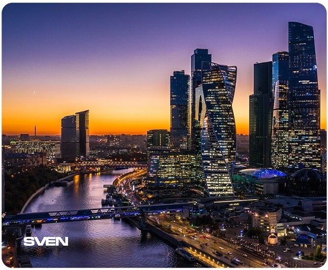 

Коврик для мыши SVEN MP-03 City (220x180x2мм, ткань + резина)