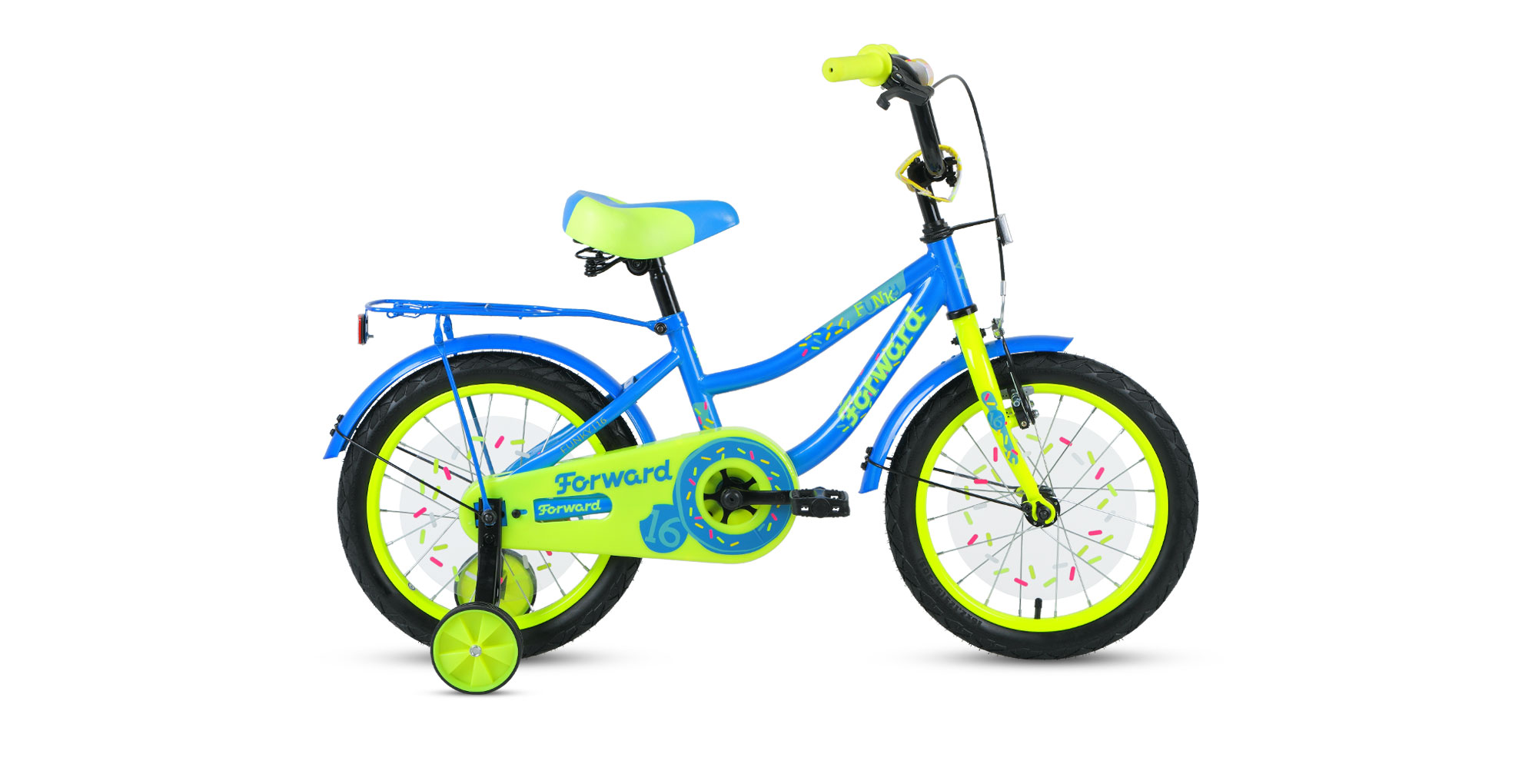 

Велосипед детский Forward Funky 16'' 2020 бирюзовый/желтый [RBKW0LNG1035], Funky 16 2020 детский