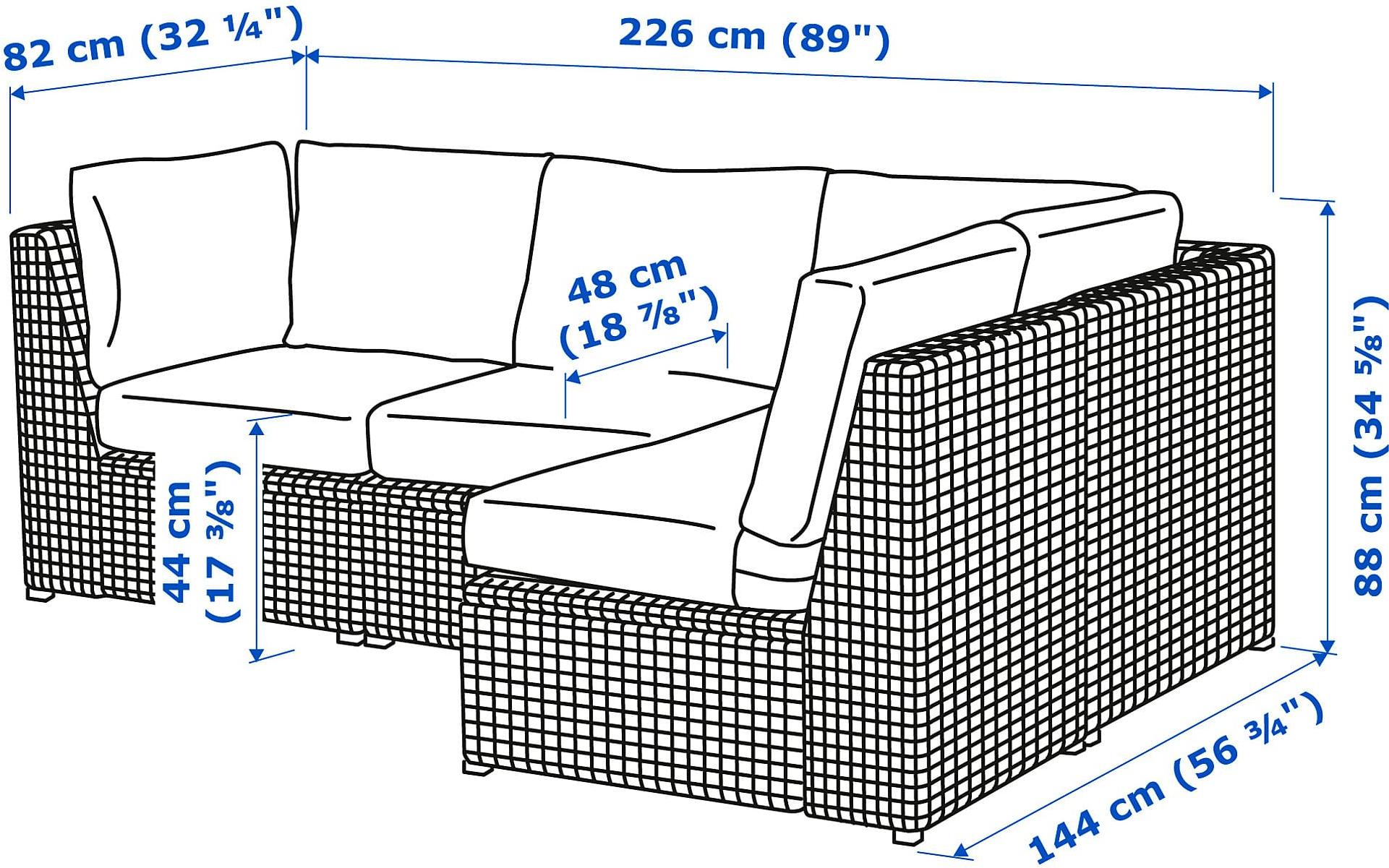 

Диван садовый Ikea Соллерон 192.859.32, Соллерон