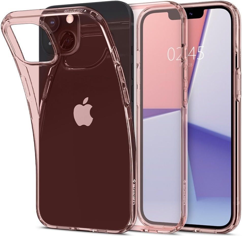 

Чехол для iPhone 13 гелевый Spigen Crystal Flex прозрачный розовый