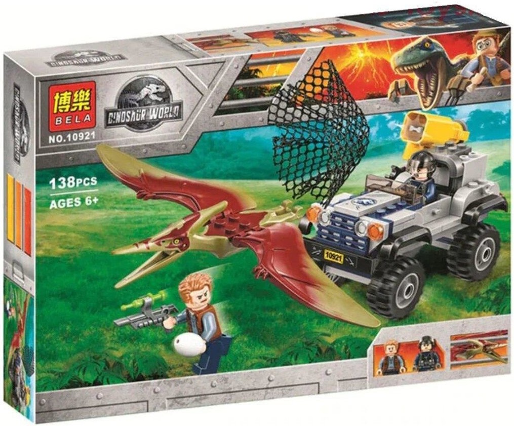 

Конструктор Bela Dinosaur World 10921 Погоня за Птеранодоном (138 деталей)
