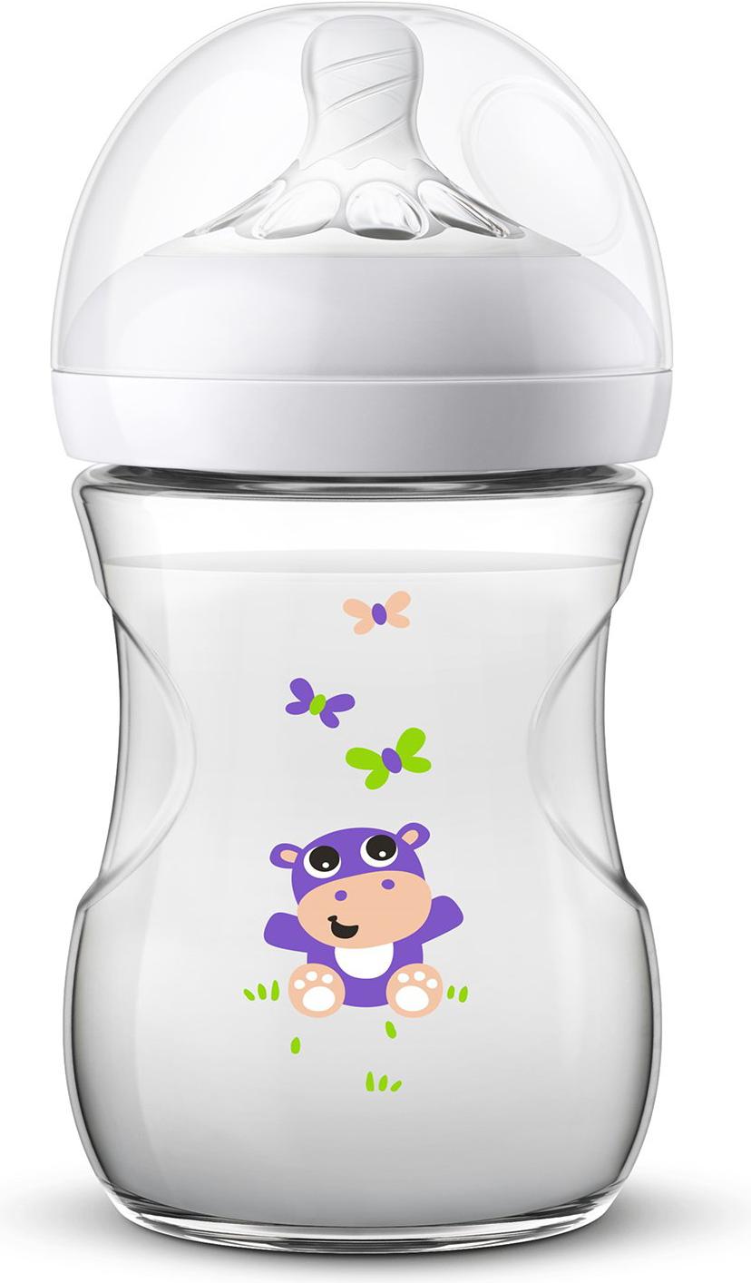 

Бутылочка для кормления Philips AVENT Natural 260 Бегемотик [SCF070/22], Бутылочка для кормления Philips AVENT Natural 260 Бегемотик SCF070/22