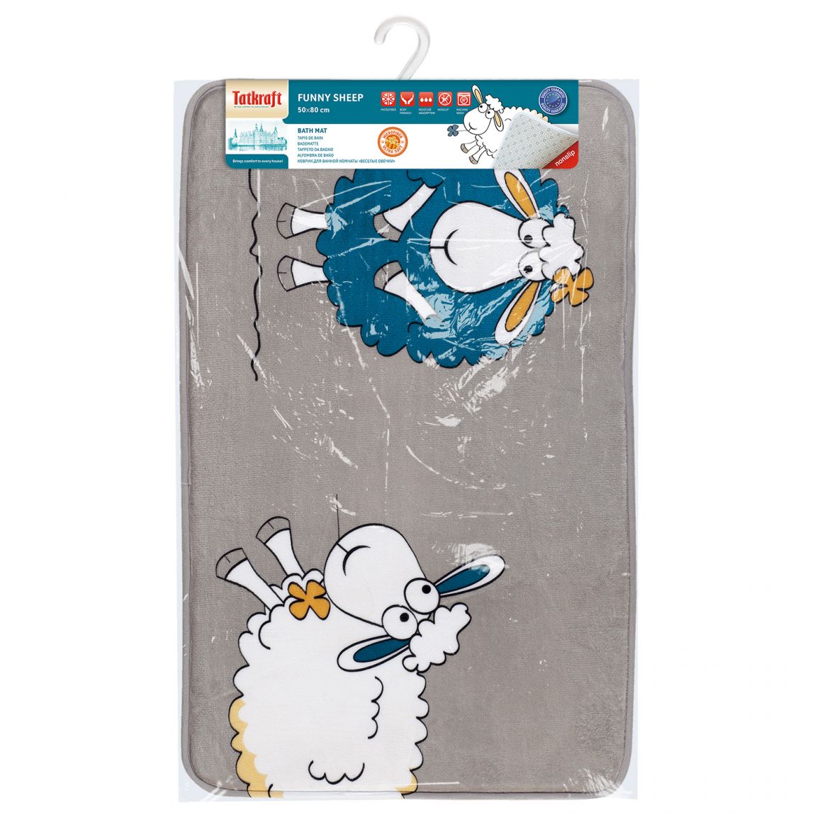 

Коврик для ванной Tatkraft Funny Sheep 14947, Funny Sheep 14947