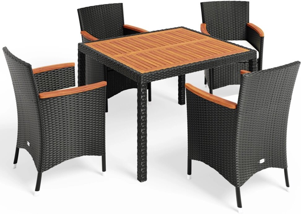 

Комплект садовой мебели Afina garden AFM-440 90x90 4Pcs 4+1 Black