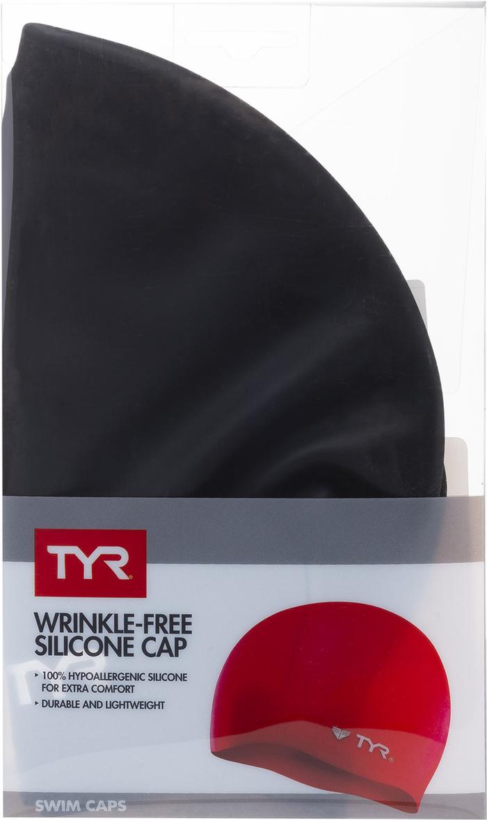 

Шапочка для плавания Tyr Wrinkle Free Silicone Cap черный [LCS/001], Wrinkle Free Silicone Cap