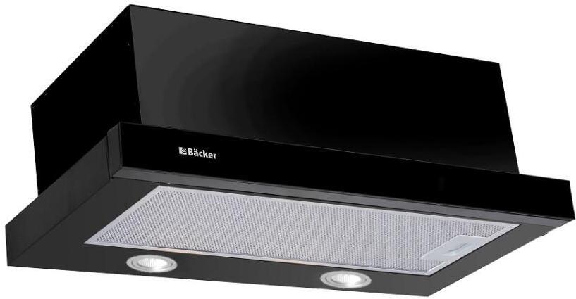 

Кухонная вытяжка Backer TH 60L-2F100-BG черное стекло, Вытяжка Backer TH60L-2F100-BG