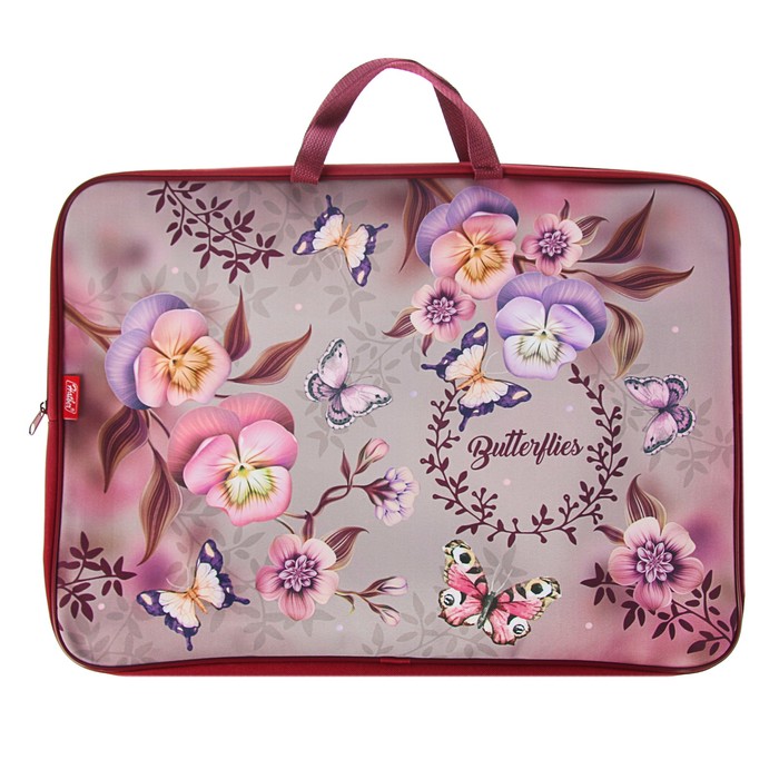 

Школьная сумка Hatber Бабочки с цветами для тетрадей [NSn_34017], Бабочки с цветами для тетрадей