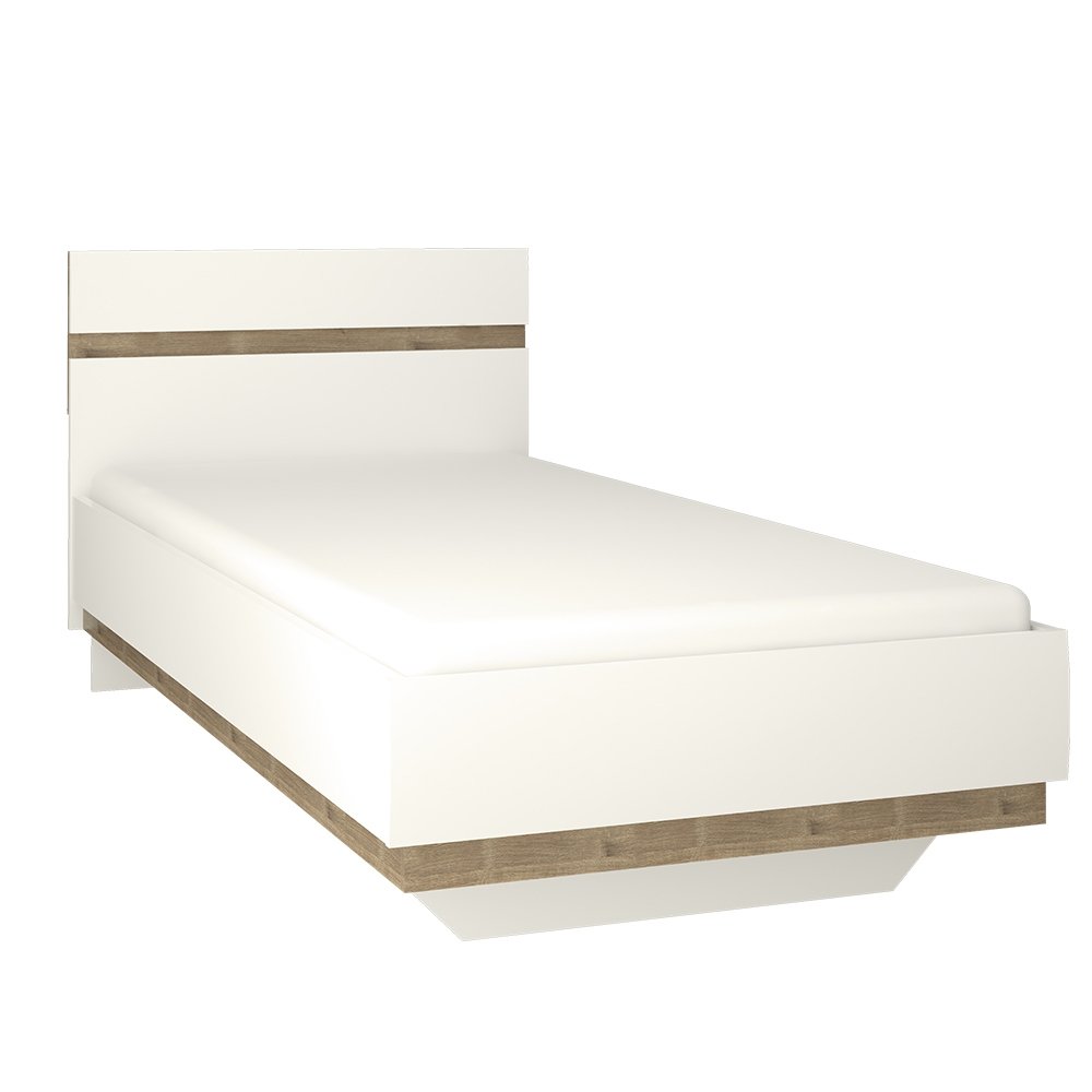 

Кровать Anrex Linate 90 / typ 90 (белый/сонома трюфель), Linate 90 TYP 90
